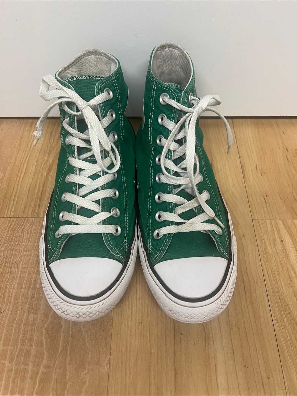 Converse Green High-Top Sneakers with White Accents